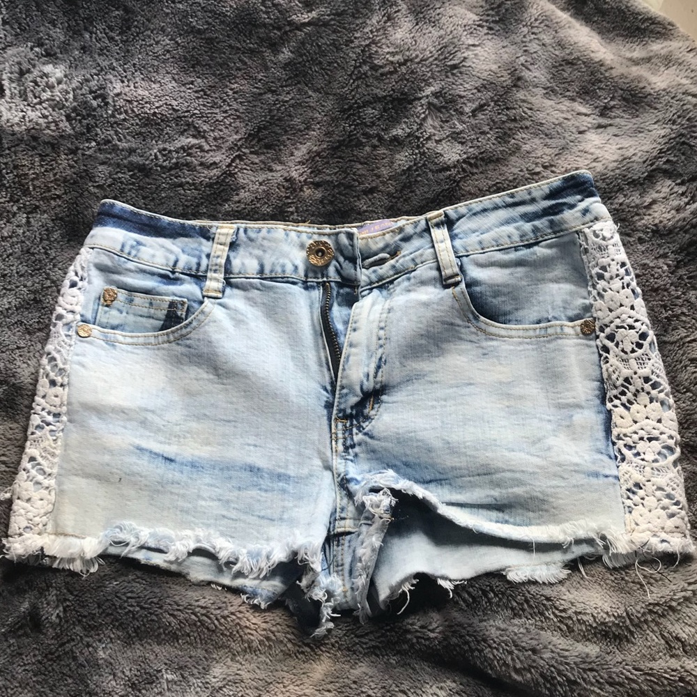 High wasted jean shorts
